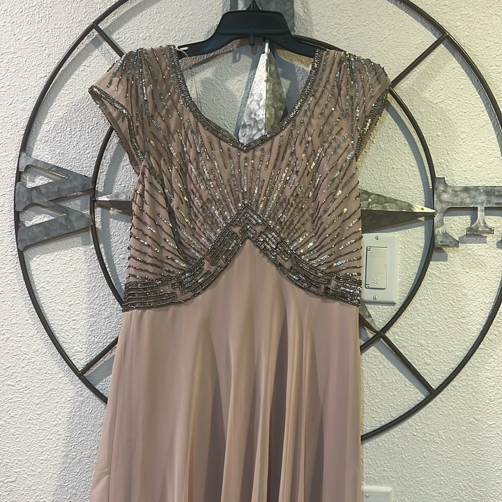 Sweet Heart Neck Long Dress with Beads